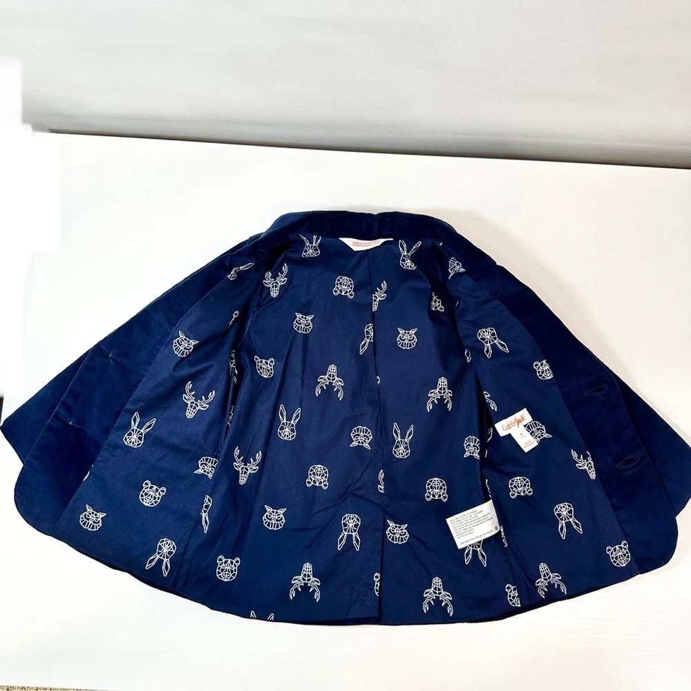 Cat & Jack Blue Velvet Blazer Jacket, Holiday, Formal, 2T